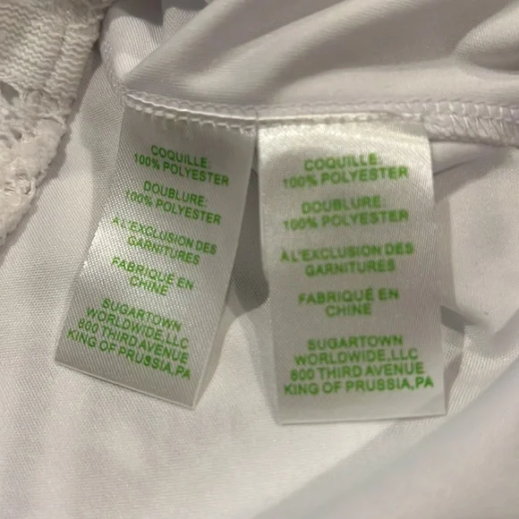 Lilly Pulitzer White Delray Diamond Floral Lace Dusk Mini Dress / Swim Cover New - Picture 8 of 12